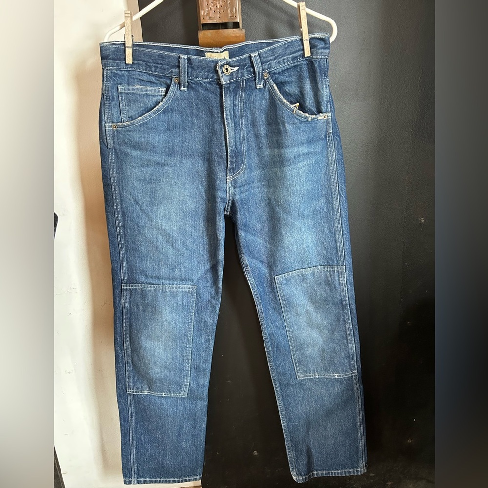 Hey Gang Denim Patch Knee Utility Pants Jeans Size 30